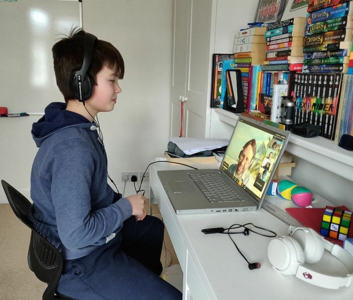 A learner receiving personal support from an online tutor
